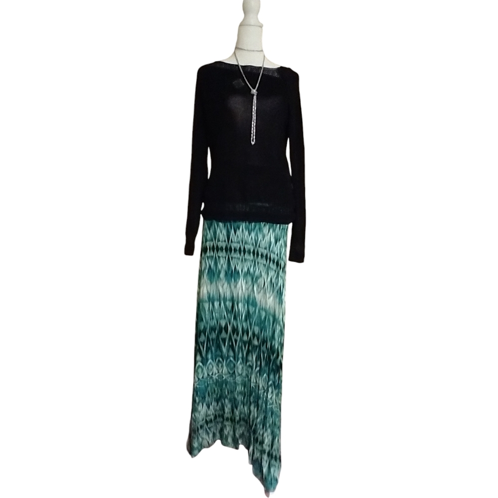 Diamond Design Maxi Skirt